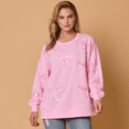 thumbnail image 3 of Camiseta con lazo brillante para otoño e invierno de 2024, camiseta vintage, camiseta de manga larga ajustada estilo Harajuku, ropa de calle para mujer, camiseta, sudaderas con capucha, 3 of 4
