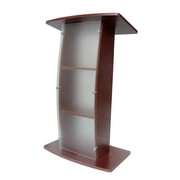 FixtureDisplays® 44.25" Tall Podium for Floor, Curved Frosted Front Acrylic Panel 19658-APPLE