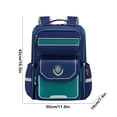 thumbnail image 3 of Mochila escolar de gran capacidad para niños y niñas | Mochila de estilo británico con correas ajustables para la columna vertebral | Mochila ligera de poliéster | Mochila escolar para niños de pri, 3 of 5