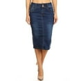 thumbnail image 5 of Fashion2Love Womens Plus/Juniors Mid Waist Below Knee Length Denim Skirt in Pencil Silhouette, 5 of 7