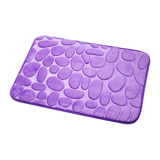Alfombra de baño con relieve de adoquines, alfombras antideslizantes para lavabo, bañera, alfombrilla lateral para suelo, alfombrilla para baño, alfombrilla de viscoela de espuma Deng Xun unisex
