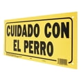 thumbnail image 2 of Letrero Cuidado Con El Perro Hyko Plástico Amarillo 15.3X3", 2 of 3