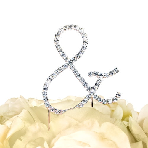 Le Prise Simply Elegant Ampersand Monogram Cake Topper
