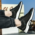 thumbnail image 2 of Mens Shoes,Elevator Casual Sneakers Lightweight Breathable Mesh Trainers Lace Up Sports Footwear With Hidden Lift Heel Height Increase,Shoes for Men,Black,6.5, 2 of 6