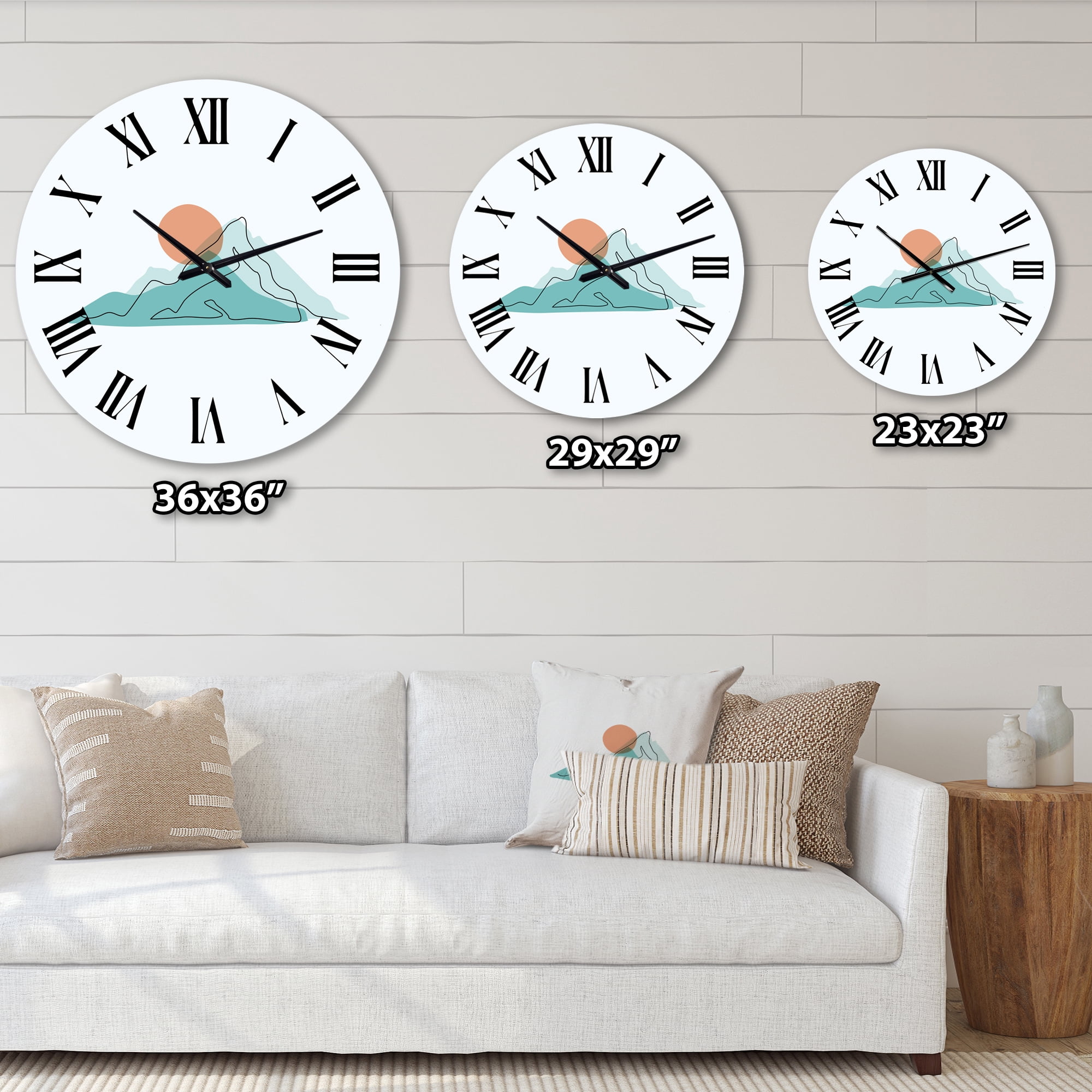 Designart 1 in Modern,Contemporary Wall Clock