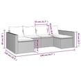 thumbnail image 4 of vidaXL 2 Piece Garden Lounge Set with Cushions Black Poly Rattan, 4 of 5