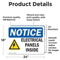 thumbnail image 2 of (2 Pack) Electrical Panels Inside Sign, 2 of 7