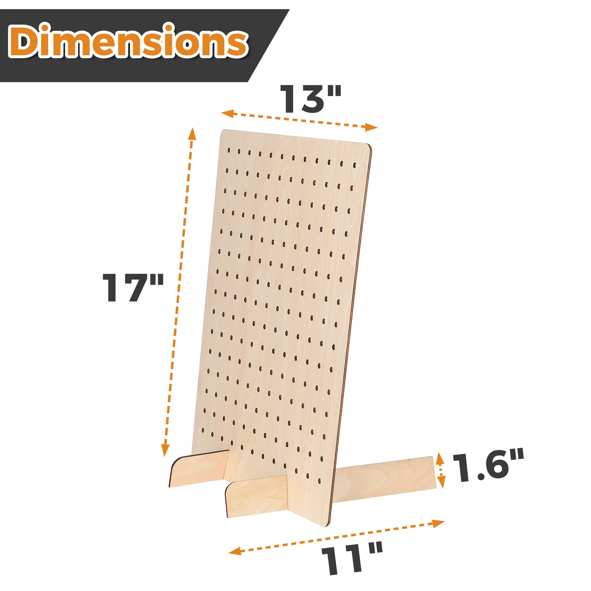  Jitnetiy Pegboard Display Stand Keychain Display With 12 Peg  Hooks Wooden Rotating Display Racks for Craft Shows Pin Jewelry Vendor  Events Selling Store : Industrial & Scientific