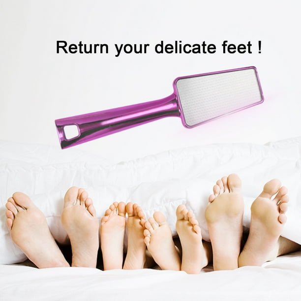 Lima de Pedicura de Doble Cara para Pies, Elimina Piel Dañada y Endurecida, Lima de Pedicura de Vidrio, Ideal para Viajes, Raspador de Pies Portátil de Mano.