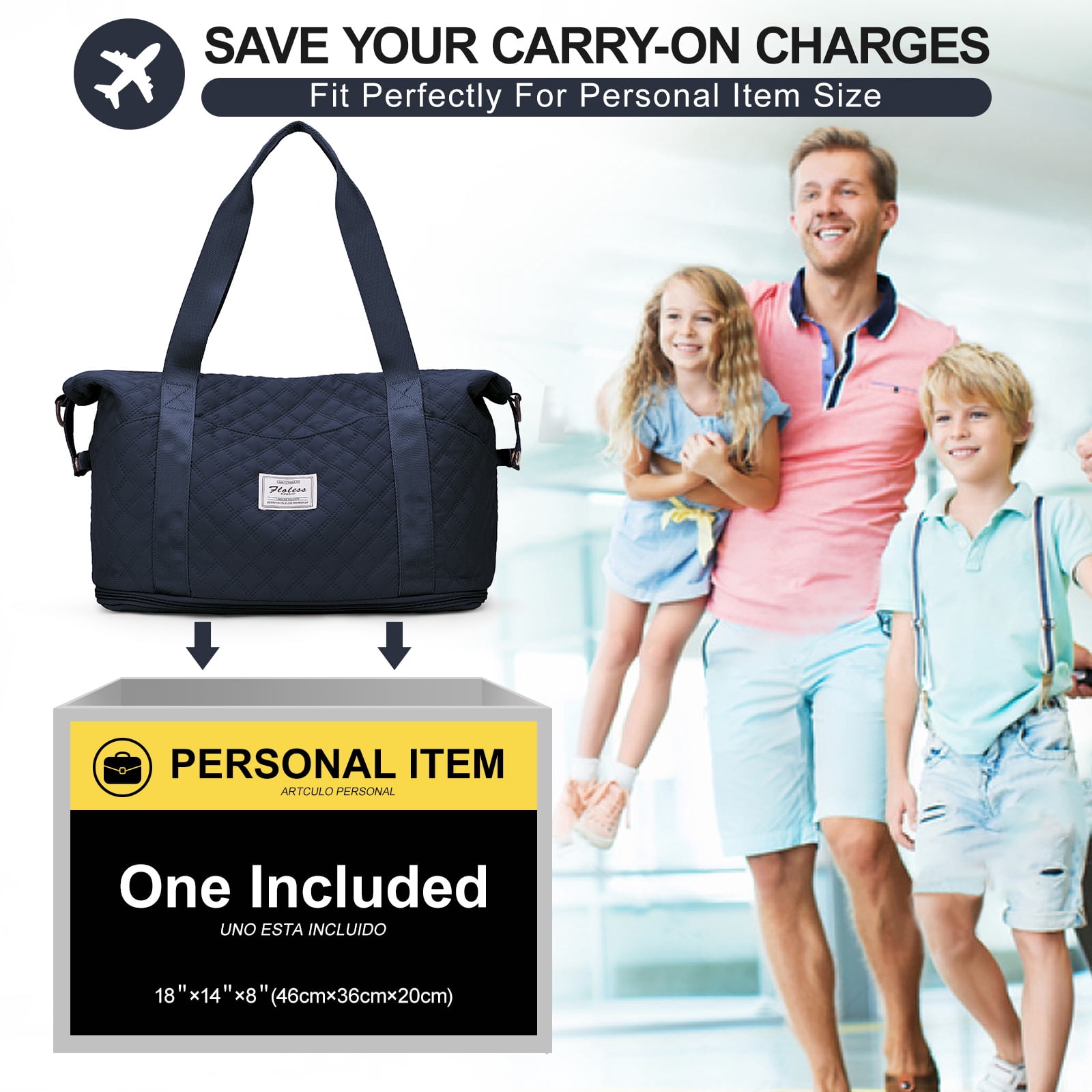 Overnight bags for women Carry on Bag Holdall Weekend Bag,Travel Duffel Bag Cabin Bag Women,Waterproof Sport Duffel Bag with Wet Bag,Gym Tote Bag Men, Mum Hospital Bag Maternity Dark Blue