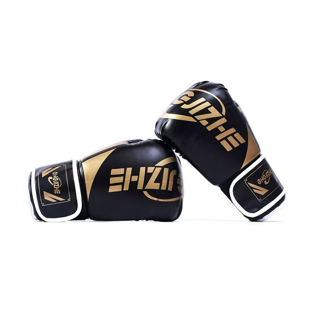 1 Pair Women Men Portable Boxing Gloves Training Practice Adjustable Punching Mitts Hand Protector Sports Gears Accessories Pink 12oz