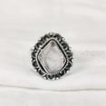 thumbnail image 2 of Natural Rose Quartz Ring, Rough Quartz Gemstone Ring, Birthstone, Bohemian Ring, 925 Sterling Silver, Womens Ring, Christmas, Thanksgiving, Handmade, Statement Jewelry, Rough Gemstone Jewelry, 2 of 5