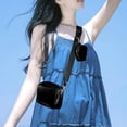 thumbnail image 3 of Bolso Bandolera jinwen de moda Correa de hombro Ajustable Cuero PU Clásico pequeño negro, 3 of 8