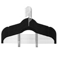 thumbnail image 1 of Percha de ropa Perchas de ropa de 5/10 Uds con clips móviles, perchas de terciopelo ultradelgadas si Tomshoo  Negro/10 piezas, 1 of 6