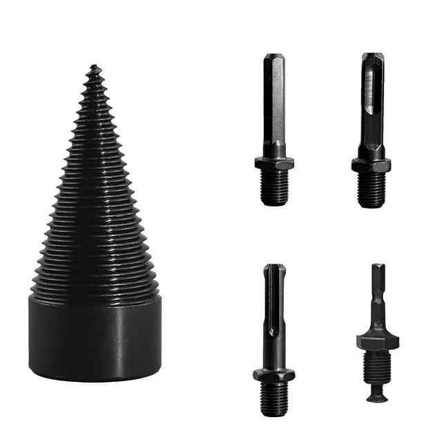 Nilvkv 5PCS Removable Firewood Log Splitter Drill Bit Wood Screw High Speed Screw