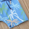thumbnail image 4 of NIEWTR Toddler Baby Boy Swimsuit Kids Rash Guard Short Sleeve One Piece Bathing Suit Swimwear(Sky Blue,3-6 Months), 4 of 7