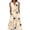 Beige, variant on Midi Summer Dresses for Women Plus Size Fashion Beach Clothes Casual Sleeveless Tank Sundress Floral Dress with Pockets