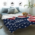 thumbnail image 5 of Patriotic Throw Blanket Baby Small 4th of July Memorial Day Fourth of July American Flag Blanket for Swaddle Toddler Pet Veteran Day Stars and Stripes Red White Blue Blanket, 5 of 10