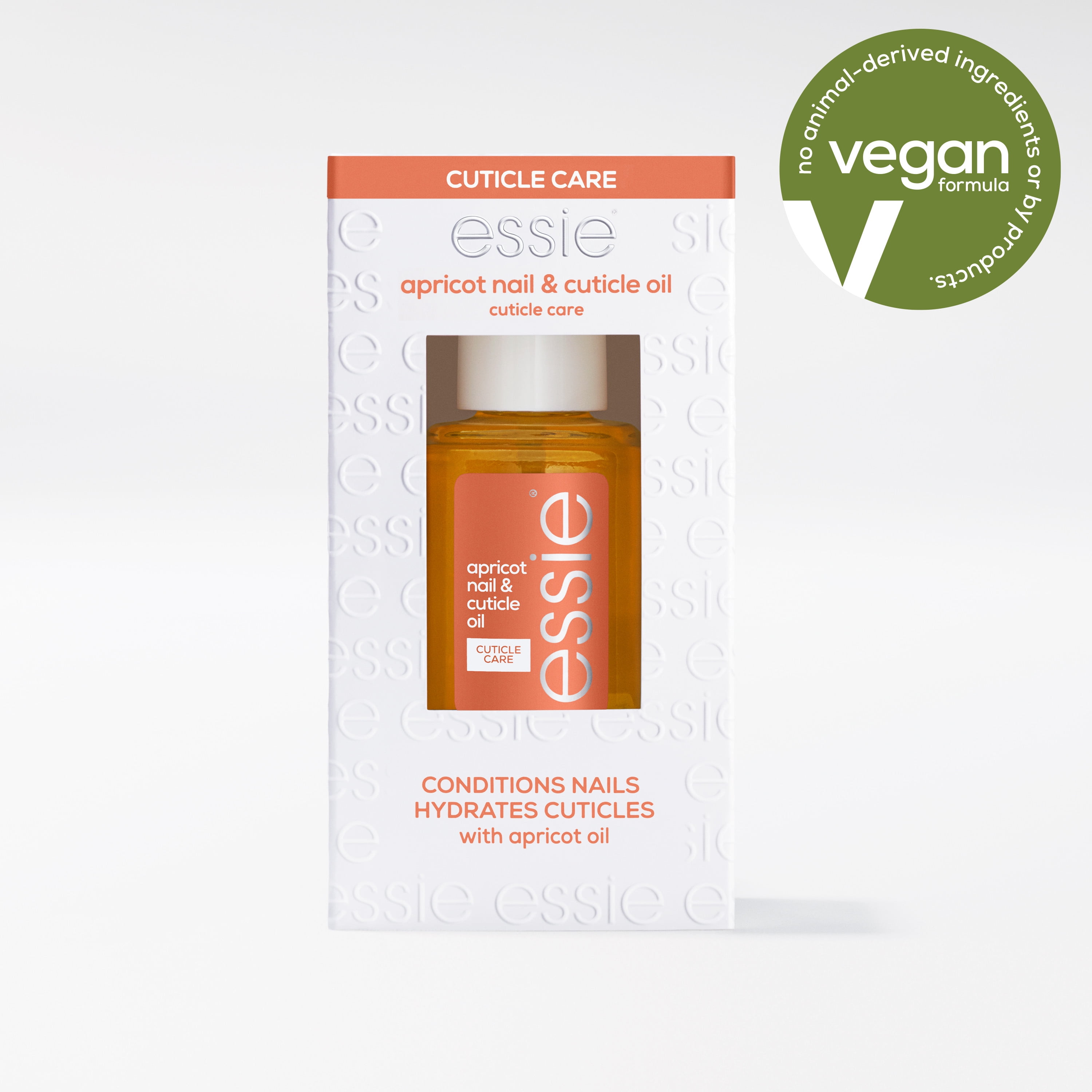 essie nail care, 8-free vegan, nail and cuticle oil, Apricot Cuticle Oil, 0.46 fl oz