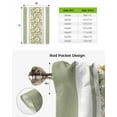 thumbnail image 5 of Spring Daisy Sage Green Window Curtain for Living Room Adjustable Curtains for Kitchen Cafe Tie Up Short Drapes, 5 of 5
