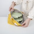 thumbnail image 4 of Bolsa de almuerzo de lona de pana, fiambrera con cordón, bolsa de Picnic, tela de algodón ecológico, Bolso pequeño, contenedor de cena, bolsas de almacenamiento de alimentos, 4 of 5