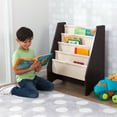 thumbnail image 3 of KidKraft Wood and Canvas Sling Bookshelf, Natural & Espresso, 3 of 7