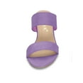 thumbnail image 6 of BLISSFUL STEP Women's Shoes Dual Straps Mid Block Heel Slide Sandals Purple 7, 6 of 7