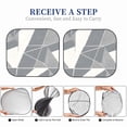 thumbnail image 7 of Multi-Size 2pce Car Front Glass Visor Collapsible Sunscreen No Odor Comfortable For Most Cars Suv Trucks Lightslategray Geometric Lines_4, 7 of 7