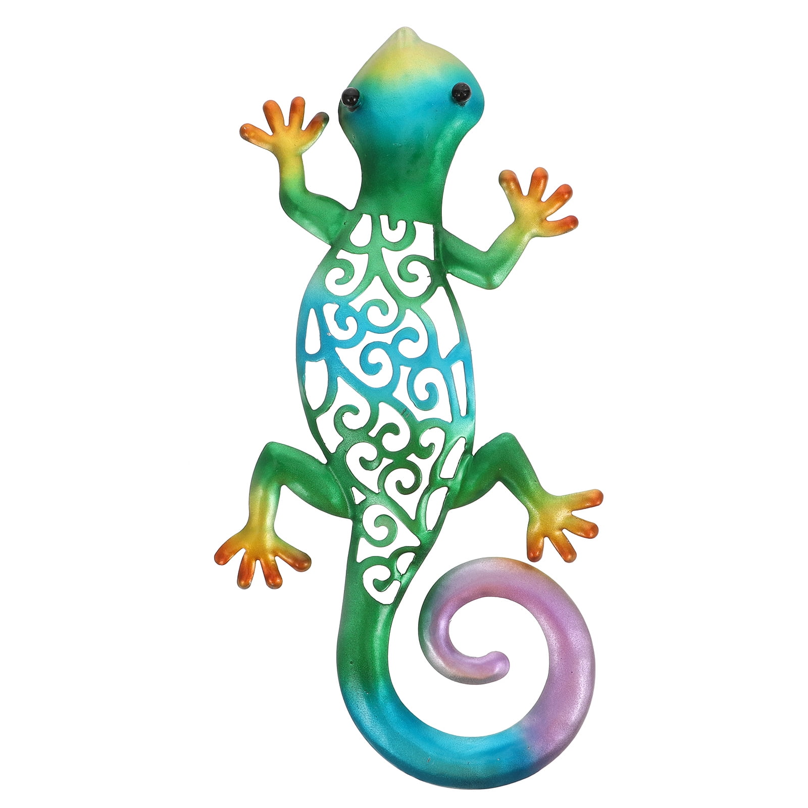 Frcolor Gecko Wall Art Garden Lizard Sculpture Metal Decoration Decor