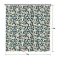 thumbnail image 5 of Beige Brown Mushroom Blue Pattern Shower Curtain 72"x72" ,Bathroom Decorative Shower Curtains Set with 12 Hooks,Modern Waterproof Washable Shower Curtain, 5 of 6