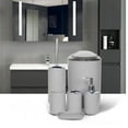 thumbnail image 6 of Cerbior 6 Pcs Plastic Bathroom Set Trash Can, Toothbrush Cup 1x Toilet Brush with Holder, Grey, 6 of 7