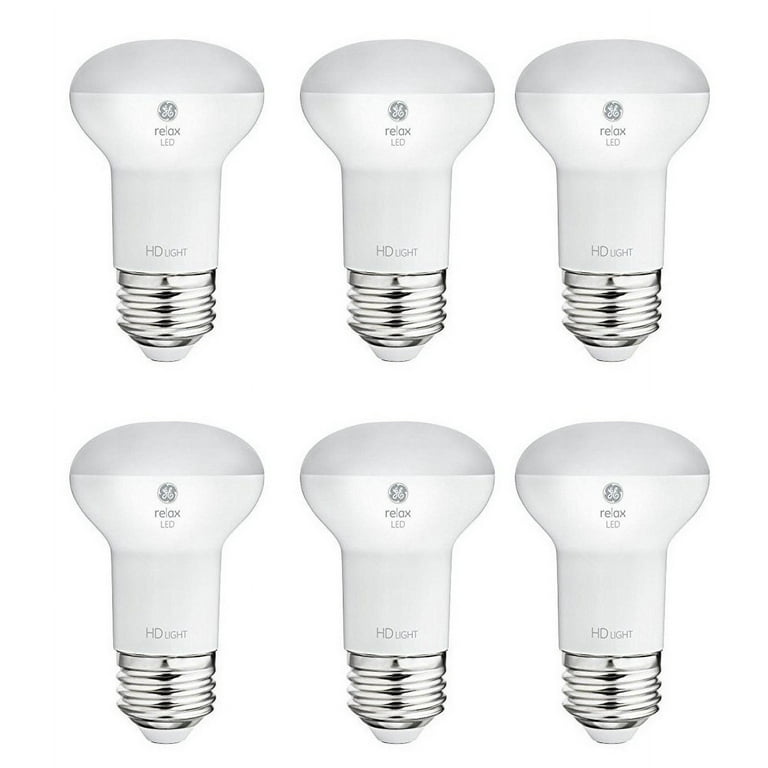 6 bulbs GE Relax LED R16 6 watt 400 lumen Dimmable Soft White