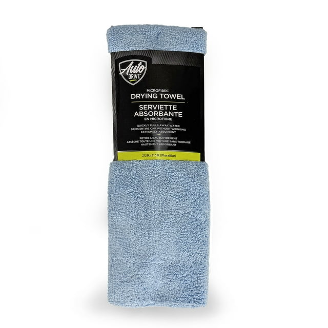 La serviette de séchage pour voiture en microfibre Auto Drive, chiffon de nettoyage ménager, 1 pièce, 80 cm x 70 cm, bleu