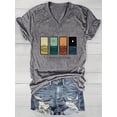 thumbnail image 2 of MORTTIC Women's V-Neck Short Sleeve T-Shirt, Casual Summer Top with Letter & Graphic Print, Stylish & Comfortable Everyday Wear, 2 of 5