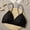 Black, variant on Topumt Women Thin Shoulder Strap Sexy Deep V-Neck Bra