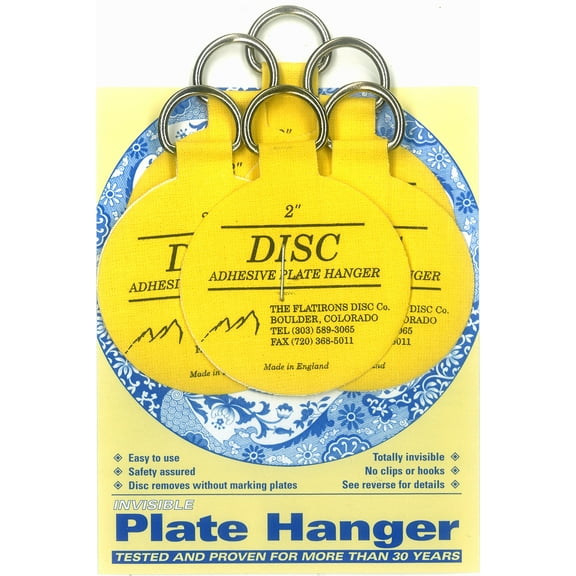 Flatirons Disc Adhesive Plate Hanger Set (6 - 2 Inch Hangers) RDD5