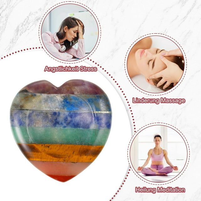 Youkk Palm Stone For Reiki Lightweight And Portable Energy Balancer Heart Gemstone Massage Stone