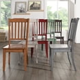 thumbnail image 4 of Weston Home Farmhouse Wood Dining Chair with Spindle Back, Set of Two, Berry Red, 4 of 5