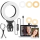 thumbnail image 1 of Anillo de luz de 4" para computadora portátil con soporte, kit de iluminación para conferencias, anillo de luz LED regulable con 3 modos de luz para reuniones, maquillaje, selfies,, 1 of 8
