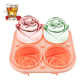 thumbnail image 1 of Moldes para cubitos de hielo en forma de rosa, de silicona, con forma de flor y forma de cubo redondo para enfriar whisky, cócteles, jugo de bourbon, sin BPA, 1 of 5