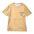 thumbnail image 6 of Gelikeya Women's Nursing Shirts Short Sleeve Breastfeeding Tshirt with Hidden Zippers Loose Fit Nursing Tops Maternity Clothes Yellow, Size S, 6 of 6