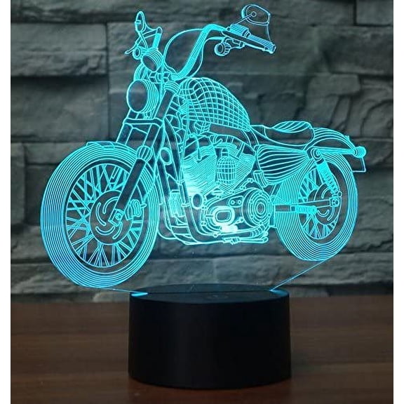 MYKOMI 3D Night Light Lamp Optical Illusion Night Light 7 Color Changing Touch Switch Table Desk Decoration Lamps Gift with Acrylic Flat ABS Base USB Cable Toy