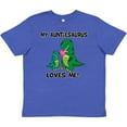 thumbnail image 3 of Inktastic My Auntiesaurus Loves Me Youth T-Shirt, 3 of 5
