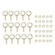 thumbnail image 1 of 15 piezas de anillos de llavero de metal con llavero de cadena Aureate y anillos de salto abiertos a granel para manualidades DIY, 2 "/50mm BLESIY dividir llaveros, 1 of 8
