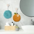 thumbnail image 2 of NOMADIC NOOK Soft Absorbent Fluffy Chenille Ball Hand Towels, Set of 4 Fuzzy Decorative Towel with Wall Hook for Bathroom Orange/Red 6" x 6", 2 of 5