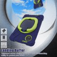thumbnail image 3 of For Xiaomi Redmi Pad SE 8.7 inch 2024 Case, 360 Rotatable Handle Stand, Shoulder Strap, Drop-Proof Design, NavyBlue Lime, 3 of 7