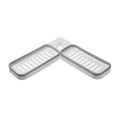 thumbnail image 1 of Corner Storage Rack Wall Mounted Self-stick Shower Shelf 180° Rotatable Bathroom Holder  Gray, 1 of 4