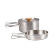 thumbnail image 3 of jinwen Camping Picnic Sturdy Stainless Steel Cookware Tableware for Frying and Cooking, 3 of 9