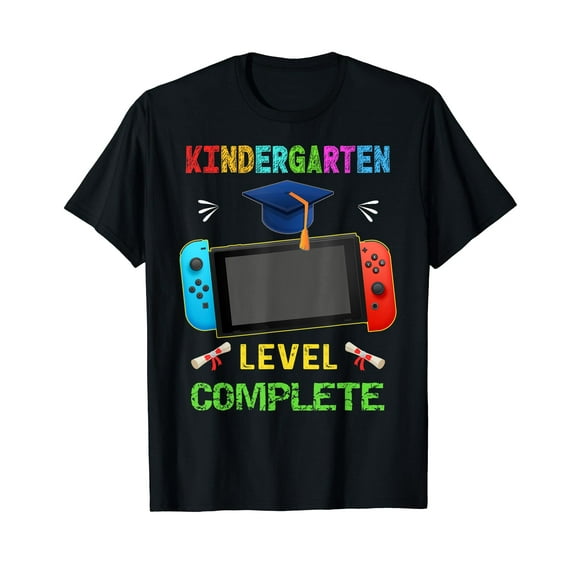 Kindergarten Level Complete Graduation class gamer Game Gaming Unisex T-Shirt Funny Cute