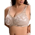thumbnail image 2 of Deyllo Women Full Coverage Non Padded Bras Plus Size Minimizer Bra Wirefree Push Up Brown Bras Clothes-Size 44DD, 2 of 4